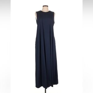 J. McLaughlin Clive Solid Navy Maxi Tie Waist Dress NWT